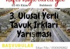 3.ULUSAL YERLİ TAVUK IRKLARI YARIŞMASI