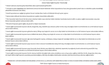 Marmara Gösterisi Gösteri Kabul ve Sağlık Koşulları Yönetmeliği