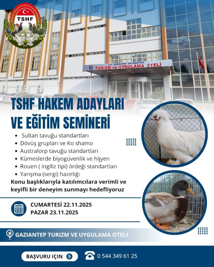 TSHF Hakem Adayları ve Eğitim Semineri